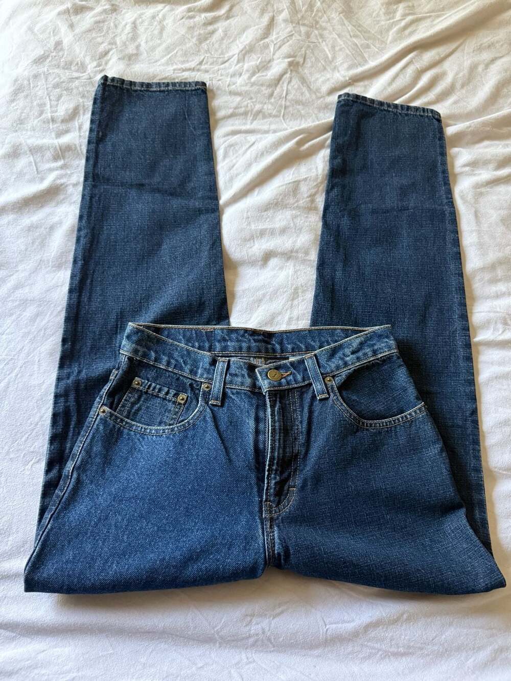 Vintage Jordache High Waisted Straight Leg Jeans Size 3/4 25x28.5 100% Cotton
